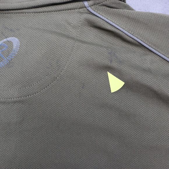 Zero Restriction Shirt Mens L Green Short Sleeve Chest Button Collared Top - Picture 15 of 16